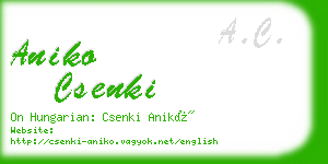 aniko csenki business card